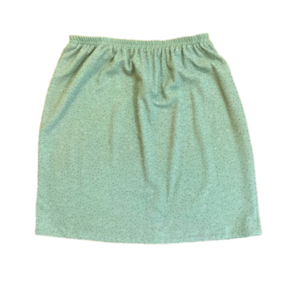 Vintage Leslie Fay plus size green embellished skirt size 24wp